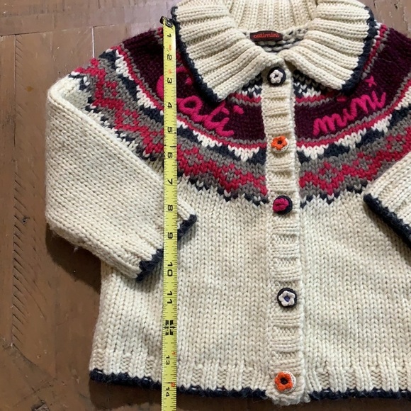 Catimini ivory button front cardigan sweater - Picture 7 of 9